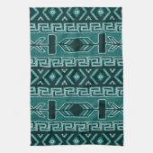 ターコイズ南西パタアステカーン キッチンタオル (縦)