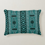 ターコイズ南西部の部族アステカ模様 アクセントクッション (正面)
