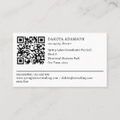 ターコイズ南西部ボホ部族模様QR 名刺 (裏面)