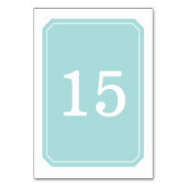 ターコイズ単エレガント位テーブルカード テーブルナンバー (裏面)