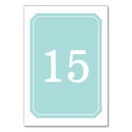 ターコイズ単エレガント位テーブルカード テーブルナンバー