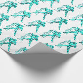 ターコイズ占星術〔占星術の〕十二宮図スターサインアクエリアス ラッピングペーパー (角)