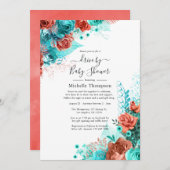 ターコイズ及びサンゴフローラ駆動シャワー 招待状 (正面/裏面)