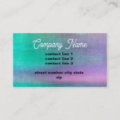 ターコイズ及びピンク動揺してミニマルデザイン 名刺 (裏面)