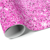 ターコイズ及びホットピンクグリッター グラデーション ラッピングペーパー (ロールコーナー)