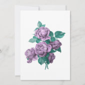 ターコイズ及びラベンダーフローラブライダルシャワー 招待状 (裏面)