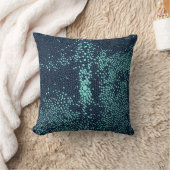 ターコイズ及び濃紺Shagreen クッション (ブランケット)