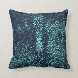 ターコイズ及び濃紺Shagreen クッション