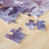 ターコイズ及び紫色の水晶 ジグソーパズル (側面)