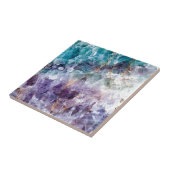 ターコイズ及び紫色の水晶 タイル (側面)