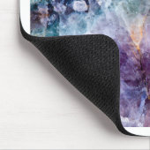 ターコイズ及び紫色の水晶 マウスパッド (コーナー)