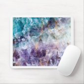 ターコイズ及び紫色の水晶 マウスパッド (マウス)