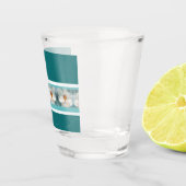 ターコイズ及び花 ショットグラス (右)