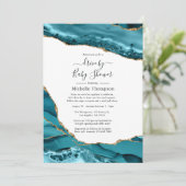 ターコイズ及び金ゴールドガス駆動シャワー 招待状 (スタンド正面)