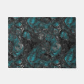 ターコイズ及び銀石抽象芸術 ドアマット (正面)