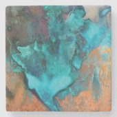 ターコイズ及び銅石コースター ストーンコースター (正面)