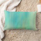 ターコイズ及び青グラデーション絵を描デザインモダン ランバークッション (ブランケット)
