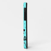 ターコイズ及び黒い花 Case-Mate iPhoneケース (裏面/左)