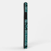 ターコイズ及び黒アステカ形電話ケース Case-Mate iPhoneケース (裏面/右)