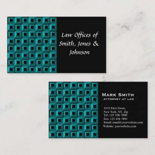 ターコイズ名刺中の方言 名刺 (正面/裏面)