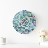 ターコイズ吸汁性エキベリア ラージ壁時計 (ホーム)