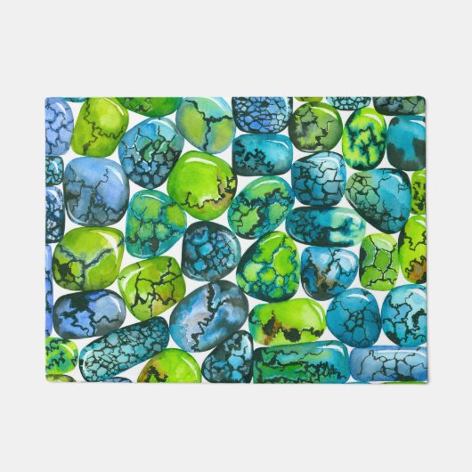 ターコイズ型 ドアマット (正面)