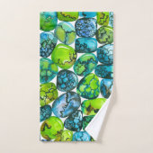 ターコイズ型 バスタオルセット (ハンドタオル)