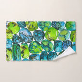 ターコイズ型 バスタオルセット (ハンドタオル)