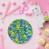 ターコイズ型 ペーパープレート (パーティー)