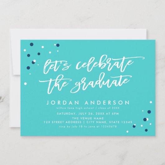 ターコイズ大学院祝へのパーティー 招待状 (正面)