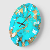 ターコイズ大時計 ラージ壁時計 (傾斜)
