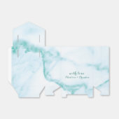 ターコイズ大理石ギフトボックス フェイバーボックス (折り畳みなし)