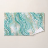 ターコイズ大理石バスタオールセットギフト バスタオルセット (ハンドタオル)