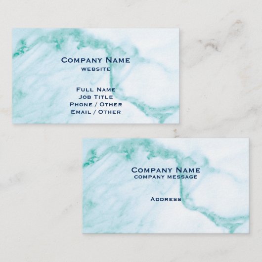 ターコイズ大理石名刺 名刺 (正面/裏面)