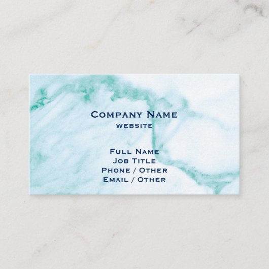 ターコイズ大理石名刺 名刺 (正面)