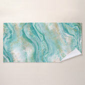 ターコイズ大理石大浴用タオル バスタオル (バスタオル)
