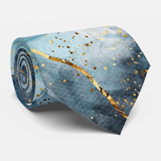 ターコイズ大理石抽象芸術ネックタイ ネクタイ (ロール)