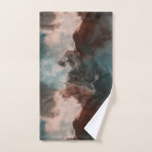 ターコイズ大理石抽象芸術 バスタオルセット (ハンドタオル)