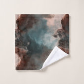 ターコイズ大理石抽象芸術 バスタオルセット (ウォッシュタオル)