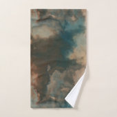 ターコイズ大理石抽象芸術 バスタオルセット (ハンドタオル)