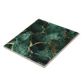 ターコイズ大理石、金ゴールド静脈、シームレスなエレガンス タイル (側面)