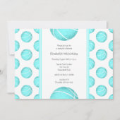 ターコイズ女子のバスケットボールの誕生日またはチームパーティー 招待状 (正面)