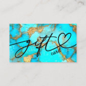 ターコイズ宝石のギフト券 名刺 (正面)