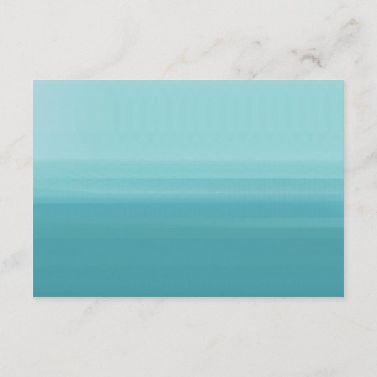 ターコイズ宝石ウォーターカラーウェディングレセプション エンクロージャーカード (裏面)