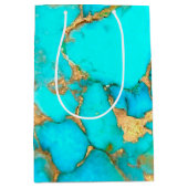 ターコイズ宝石培地抱き枕 ミディアムペーパーバッグ (正面)