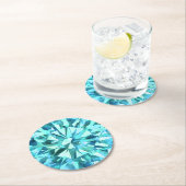 ターコイズ宝石 ラウンドペーパーコースター (インサイチュ)