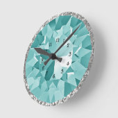 ターコイズ宝石 ラウンド壁時計 (傾斜)