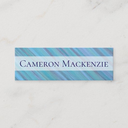 ターコイズ室 |青いティール(緑がかった色)の穏やかなブラカッコいいシストローク スキニー名刺 (正面)