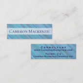 ターコイズ室 |青いティール(緑がかった色)の穏やかなブラカッコいいシストローク スキニー名刺 (正面/裏面)