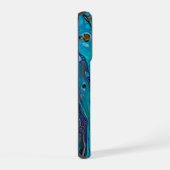 ターコイズ川の水と石の抽象芸術 iPhoneケース (右側面)